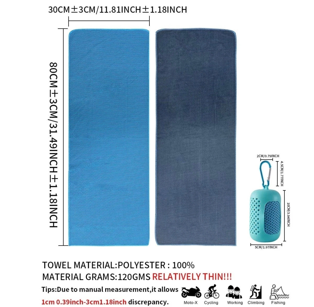 Instant Cooling Towels (30cm x 100cm)