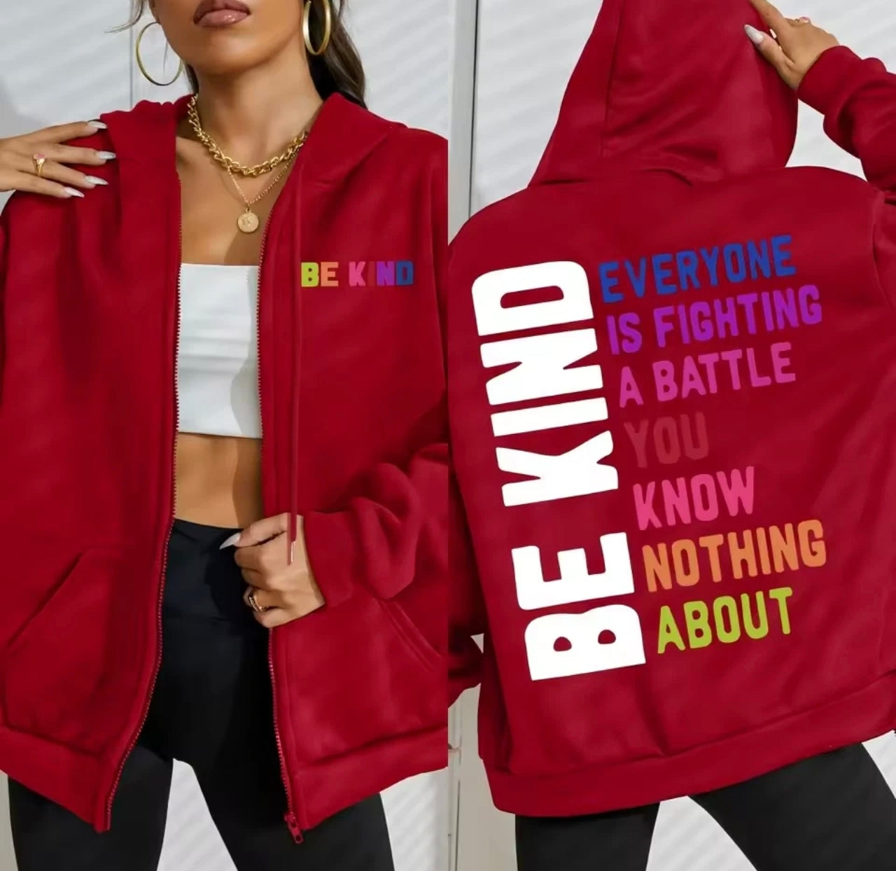 Be Kind Zipped Hoodie