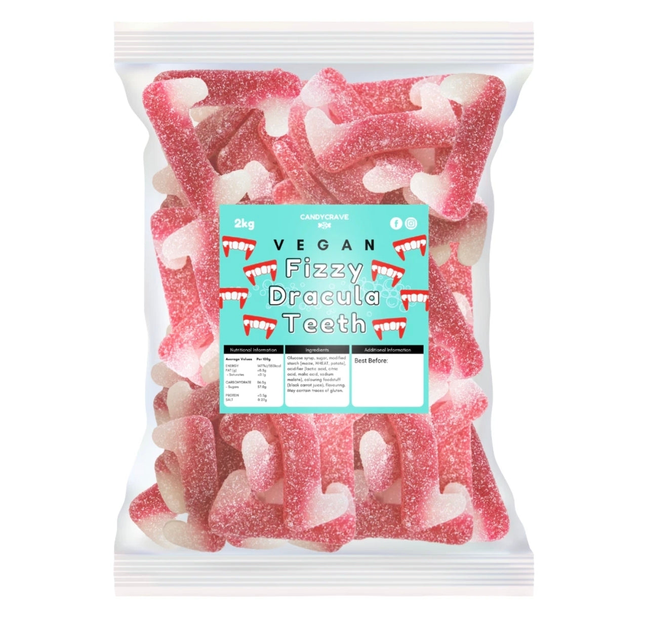 2kg Fizzy Dracula Teeth