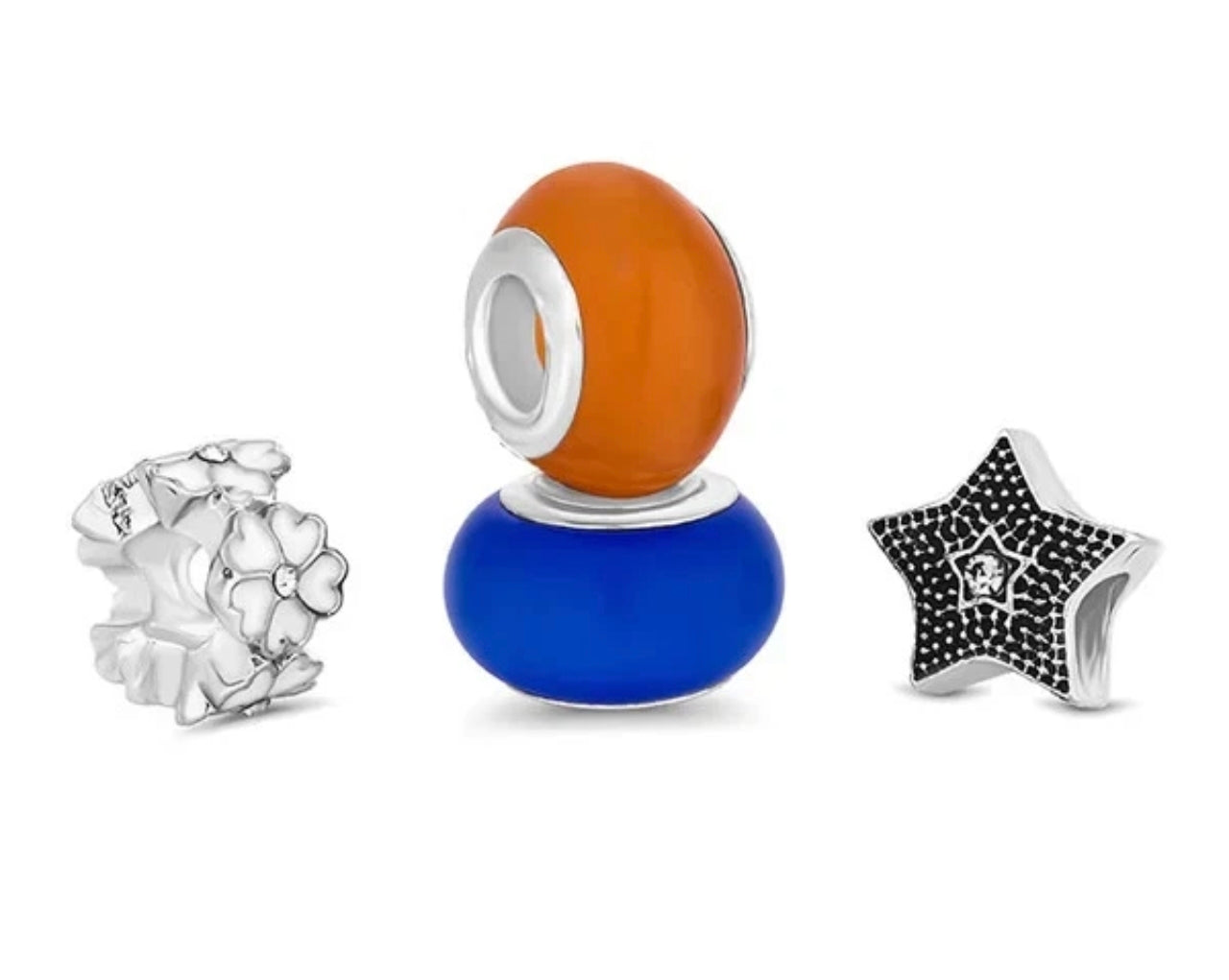 Rainbow Bead Diamond Style Charm Bracelet