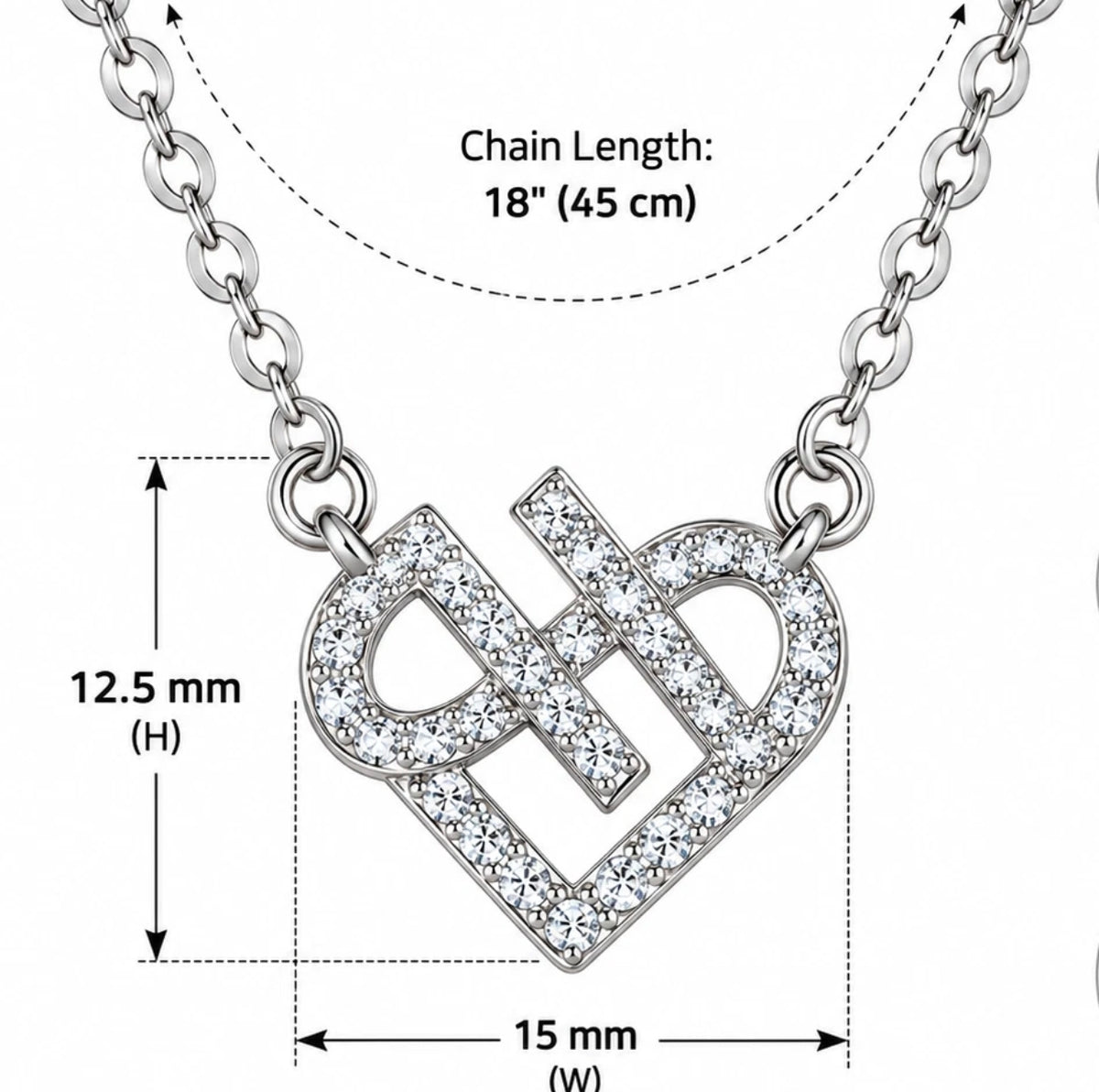 Dainty Twist Heart Necklace