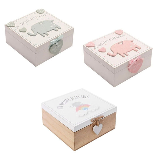 Beautiful Wooden Baby Keepsake Box