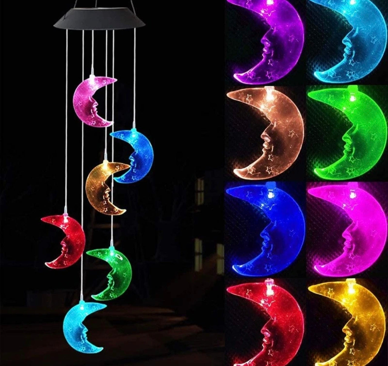Solar Powered LED Wind Chimes