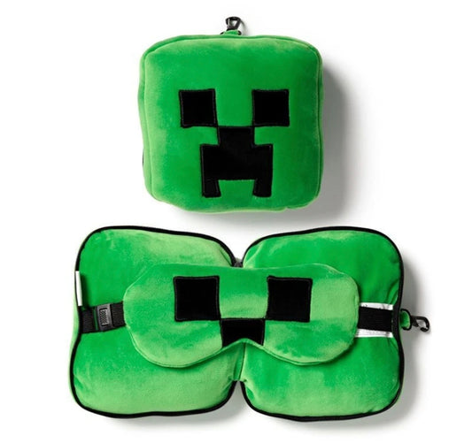 2-in-1 Novelty Travel Pillow/ Eye Mask Block Character