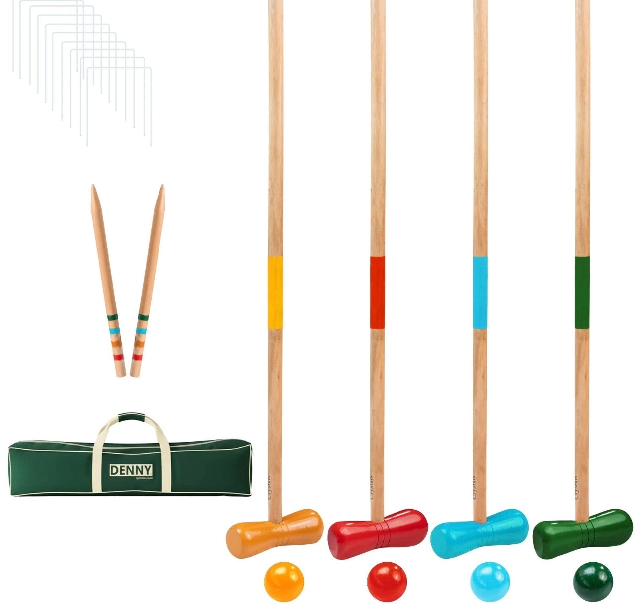4 Person Wooden Croquet Set