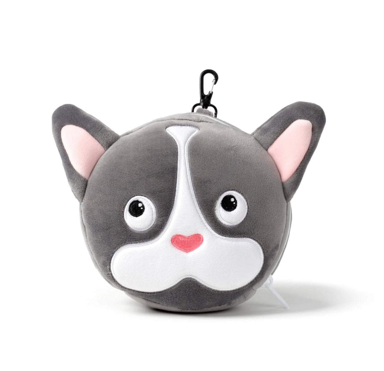 2-in-1 Novelty Travel Pillow / Eye Mask Bull Dog