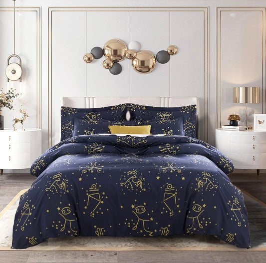 Navy Blue Reversible King Size Duvet set