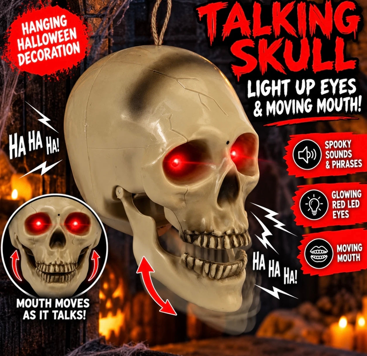 Talking Skull Decoration