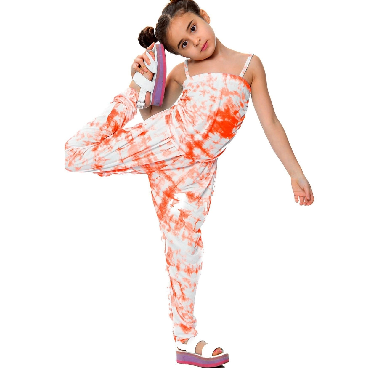 Girls Tie Dye Jumpsuit