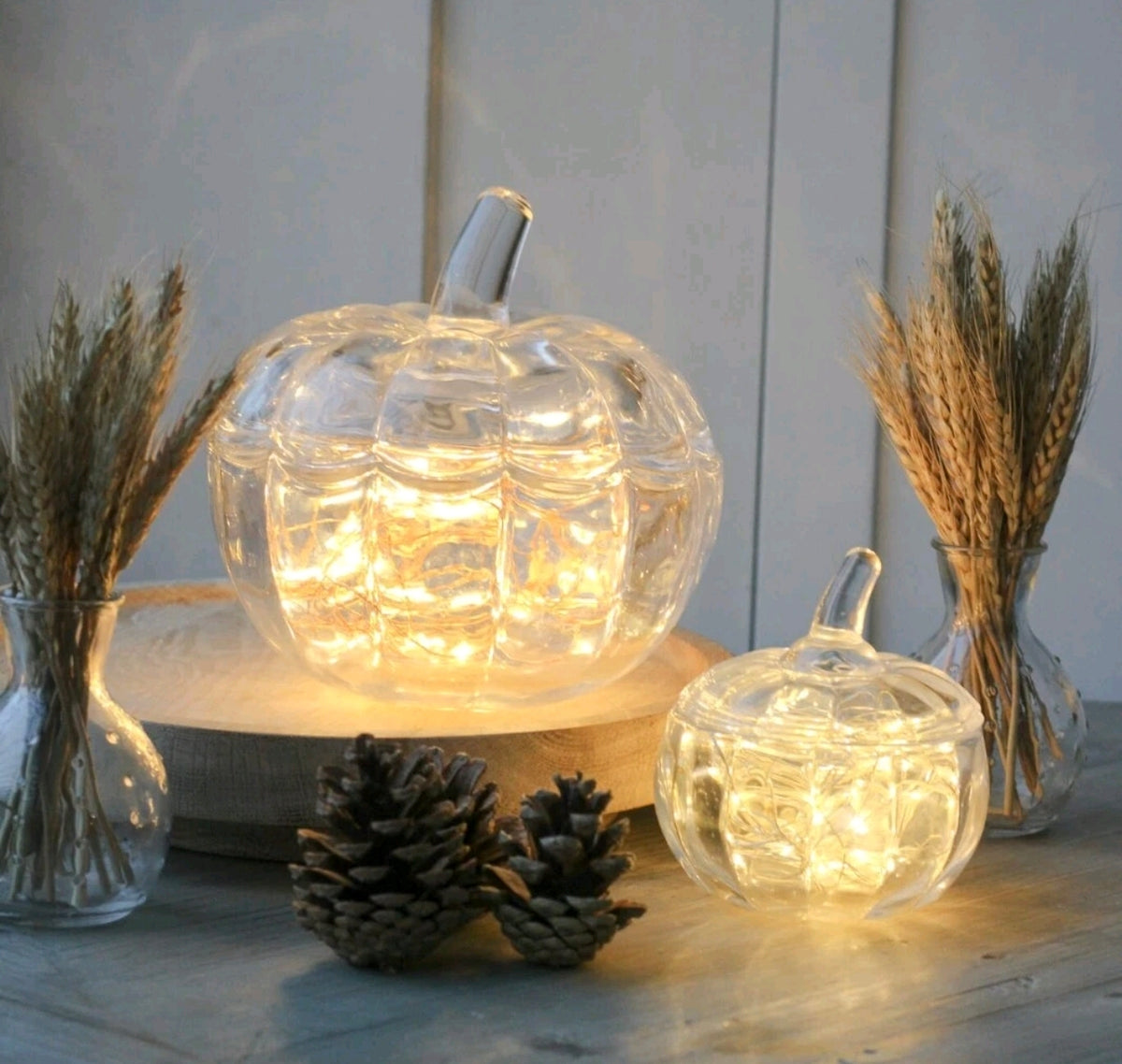 Glass Pumpkin Shaped Jar