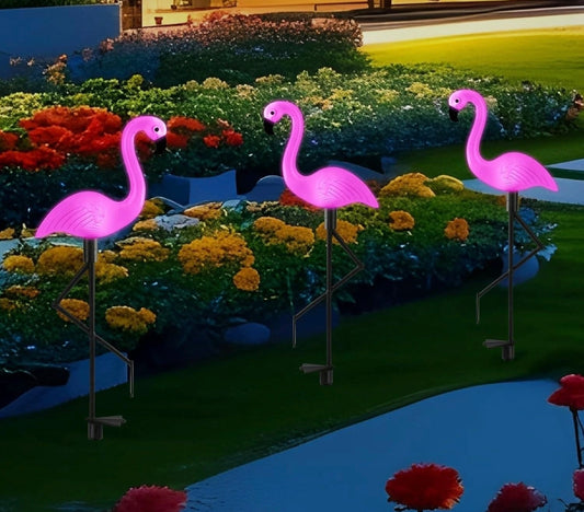 3pc Flamingo Stake Lights