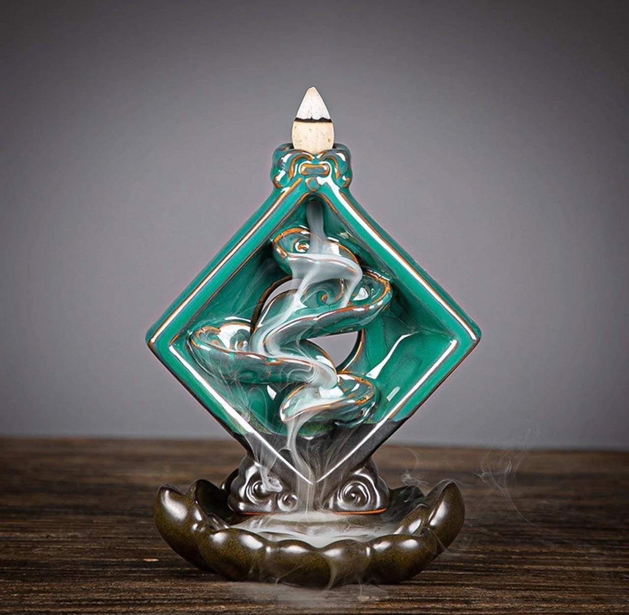 Diamond Shaped Backflow Incense Burner