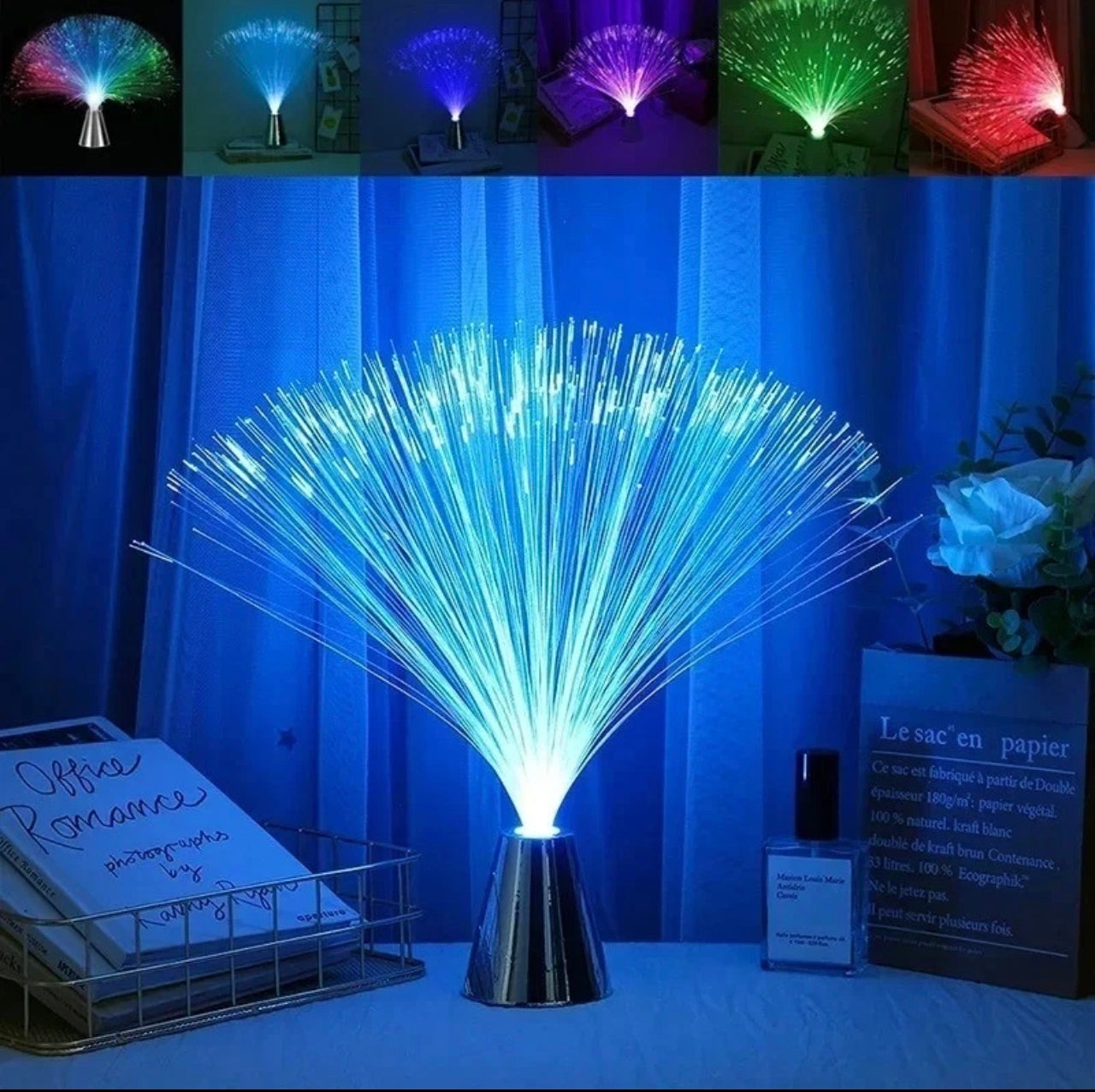 LED Colour Changing Fibre Optic Lamp
