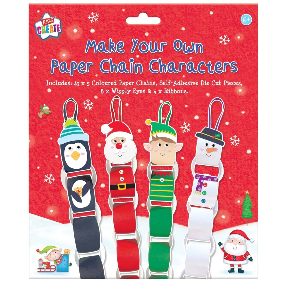 Create Your Own Paper Chain Christmas Characters
