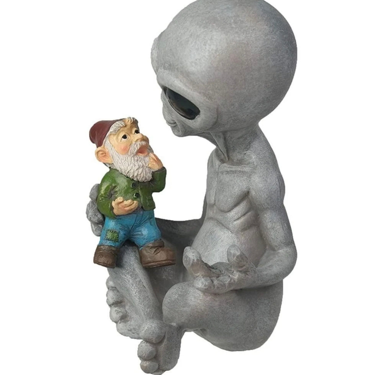 Eek Aliens Have Landed Garden Gnome