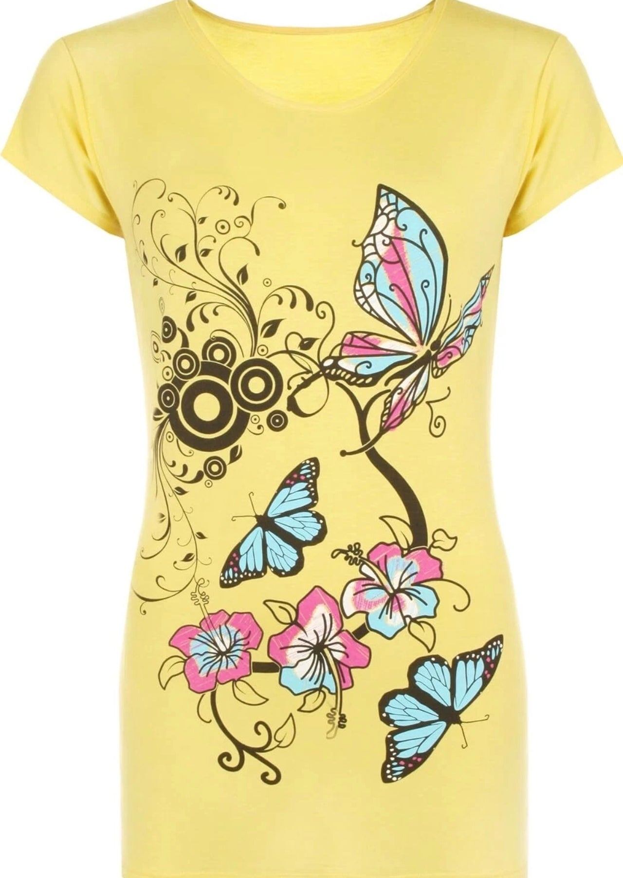 Beautiful Butterfly Print T-shirt