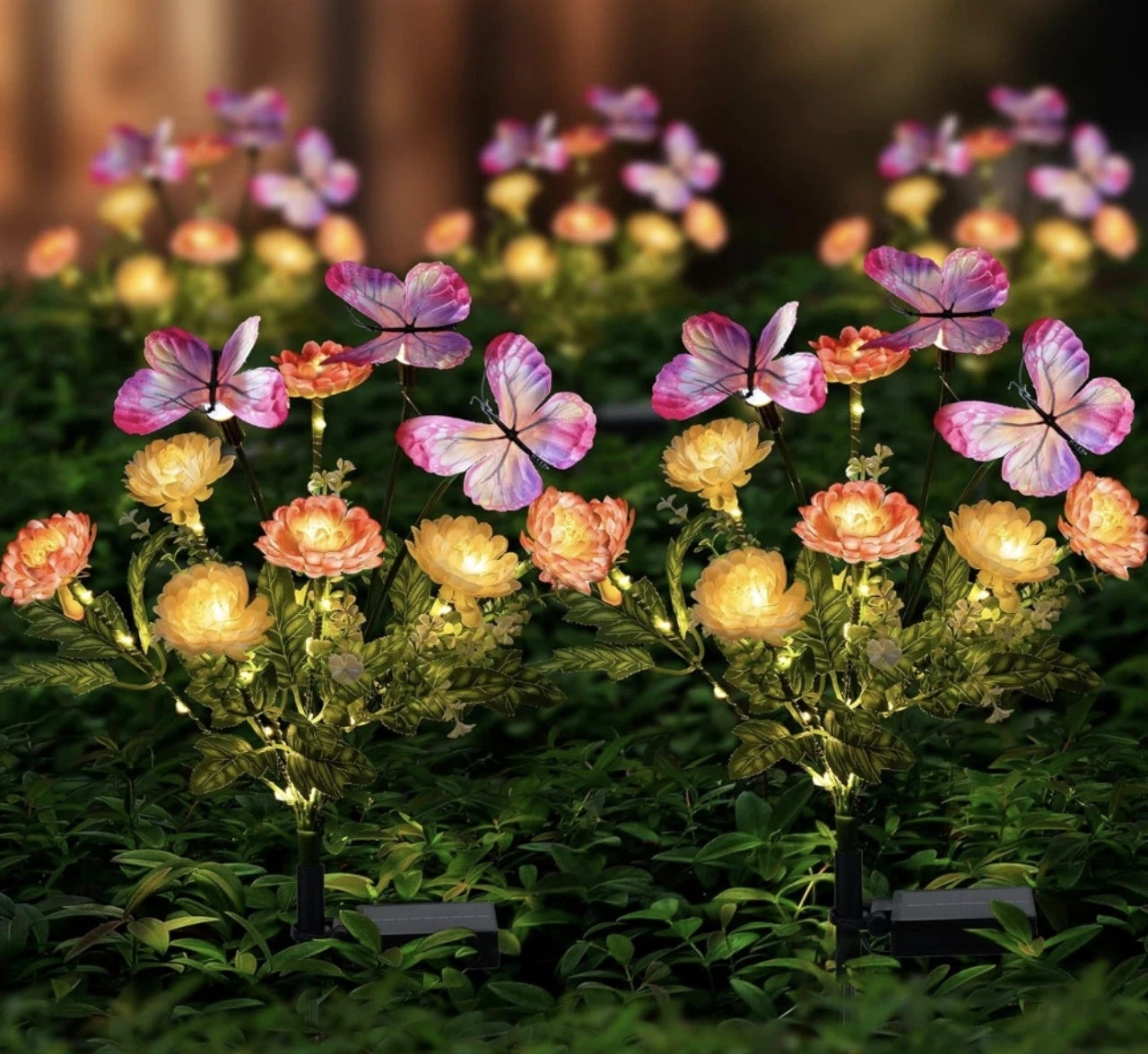 2pk Solar Flower Stake Lights