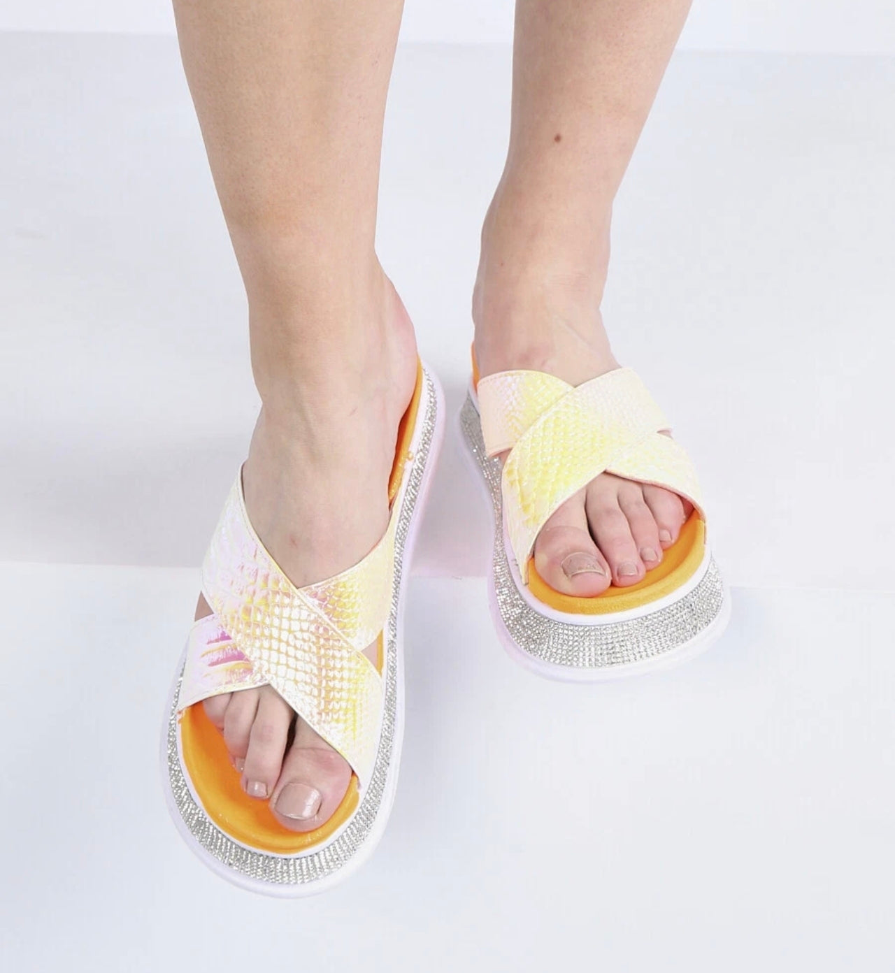 Ladies Platform Sliders