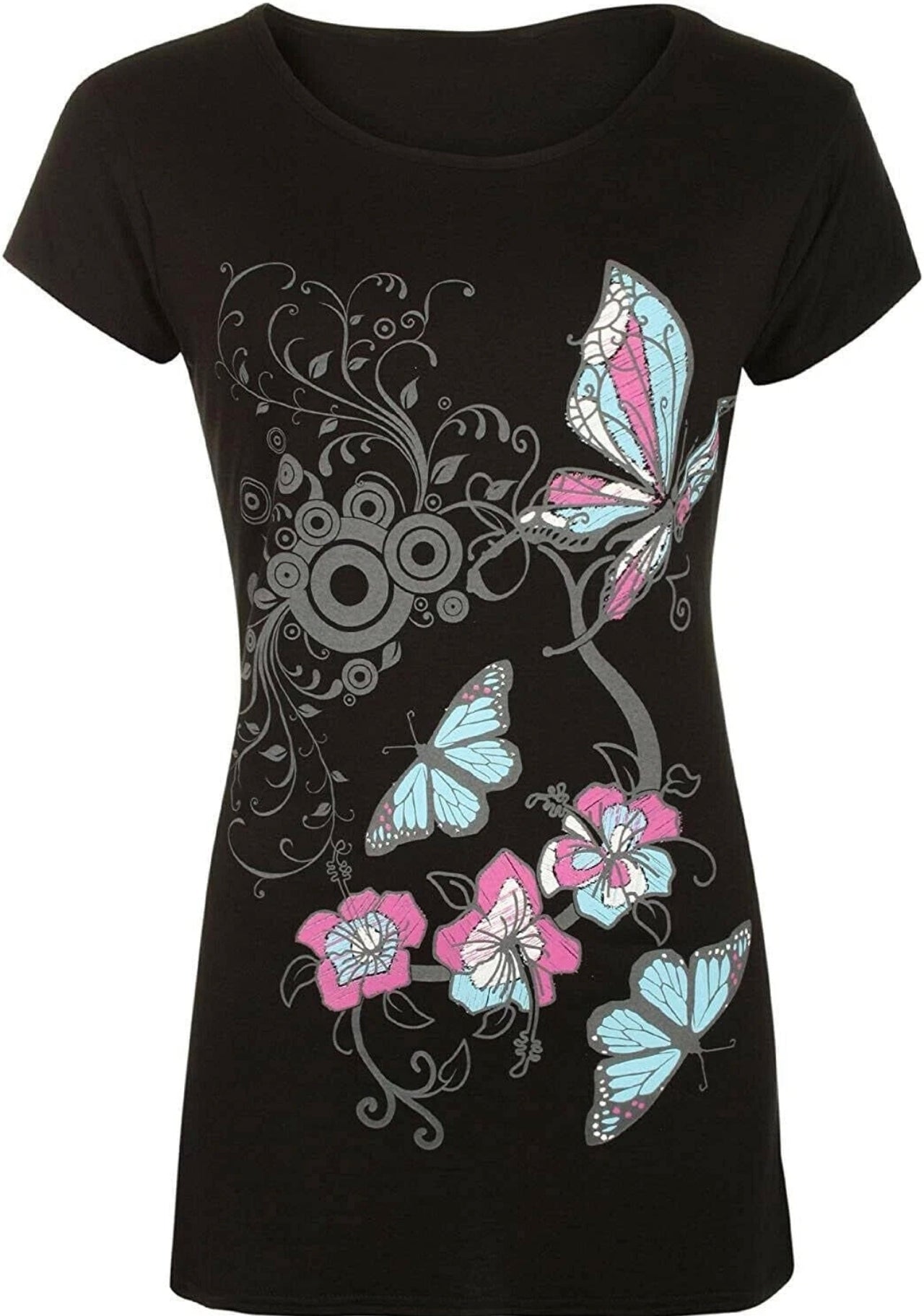 Beautiful Butterfly Print T-shirt
