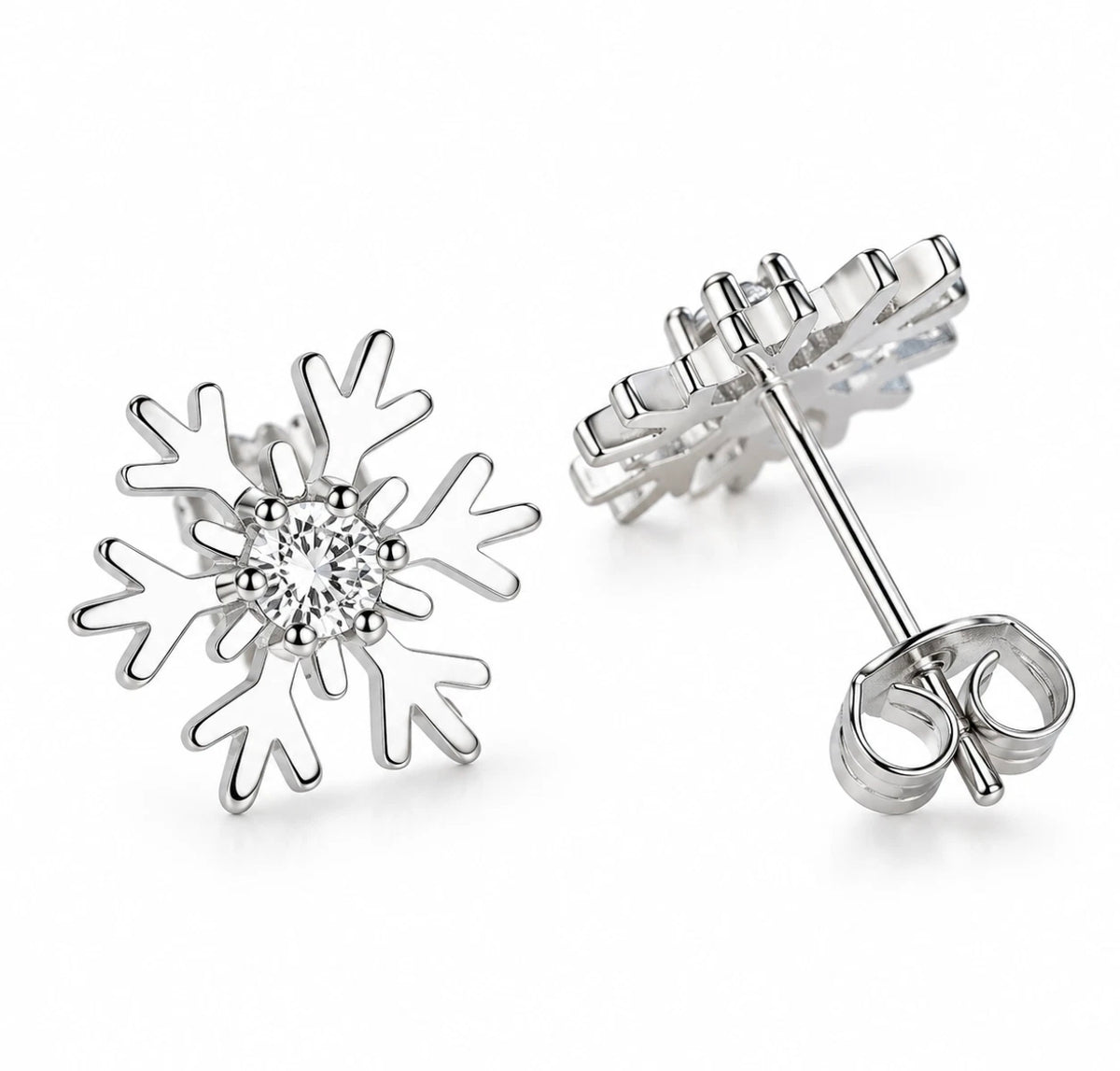 925 Snowflake Earrings