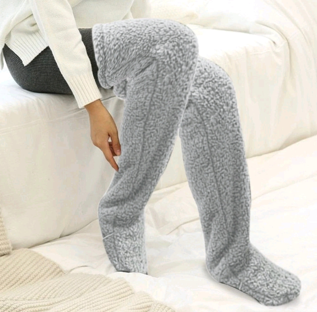 Fuzzy Long Plush Slipper Socks