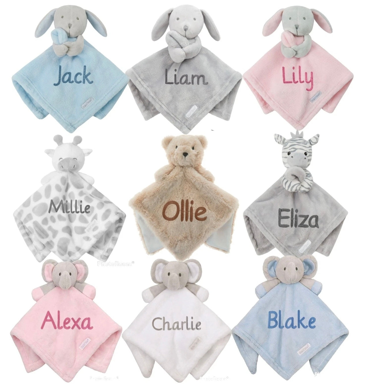 Personalised Animal Baby Comforter