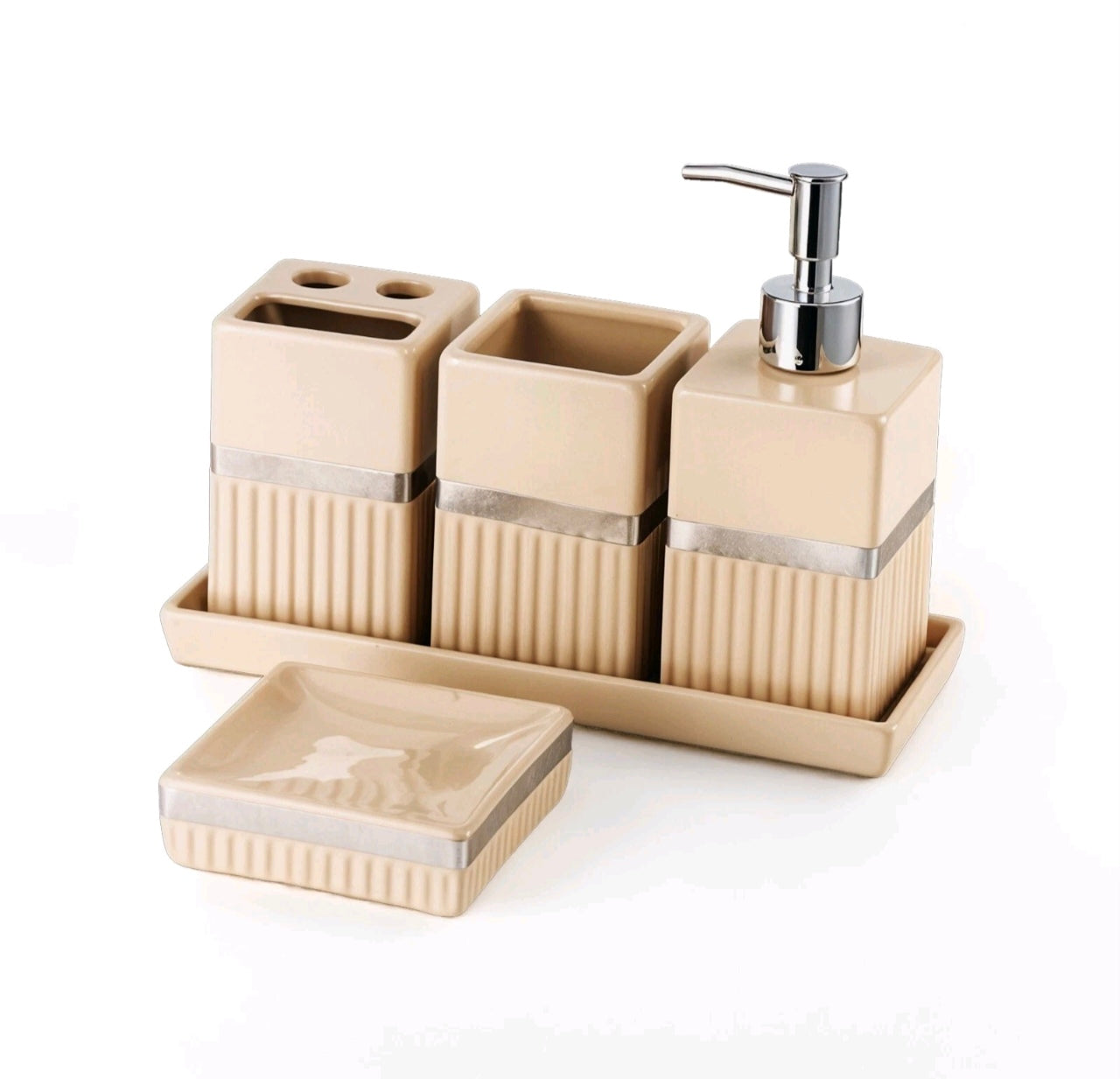 5pc Ceramic Bathroom Accessories