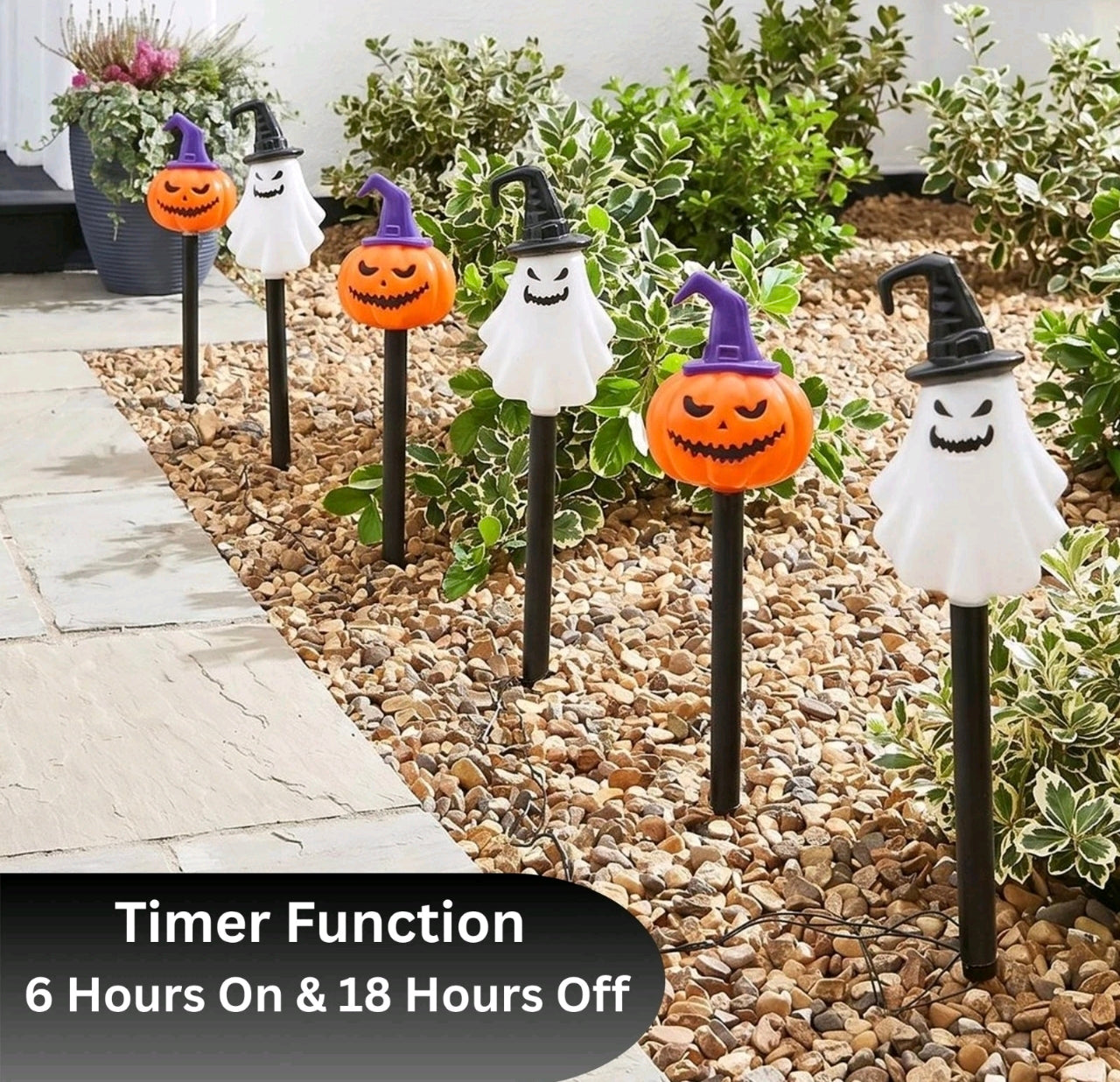 6pc Spooky Garden Stake Lights