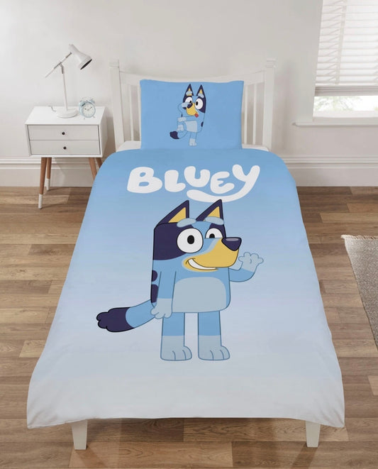 Blue Dog Reversible Single Duvet Set