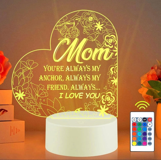 Heart Shaped Mum Message Nightlight