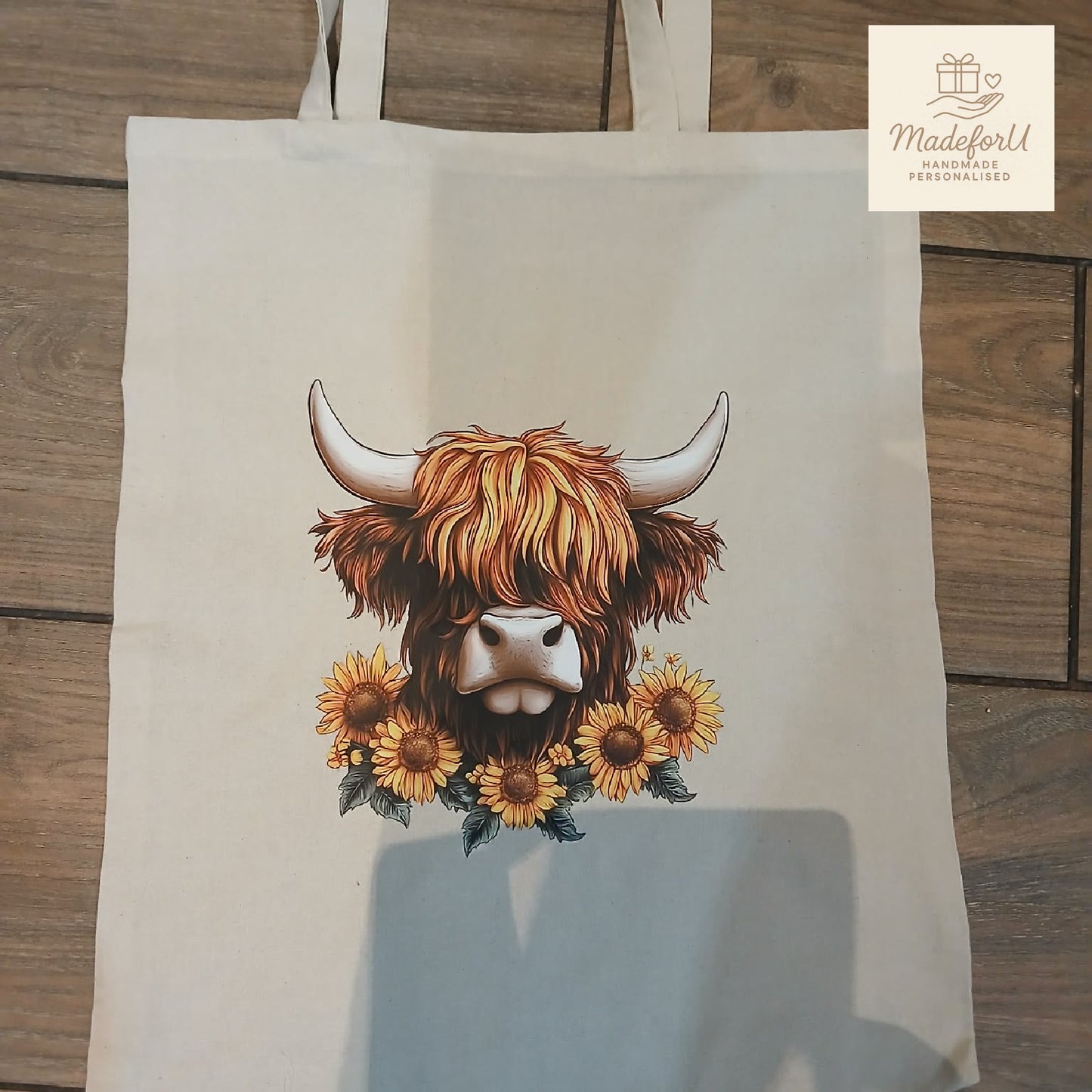 Colourful Highland Cow Tote Bags