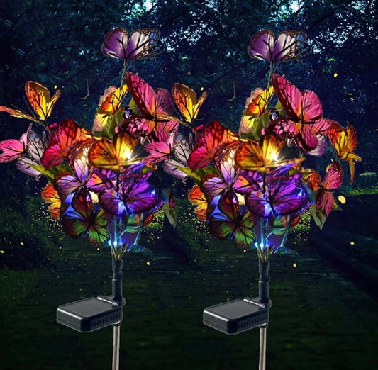 2pc Butterfly Stake Lights