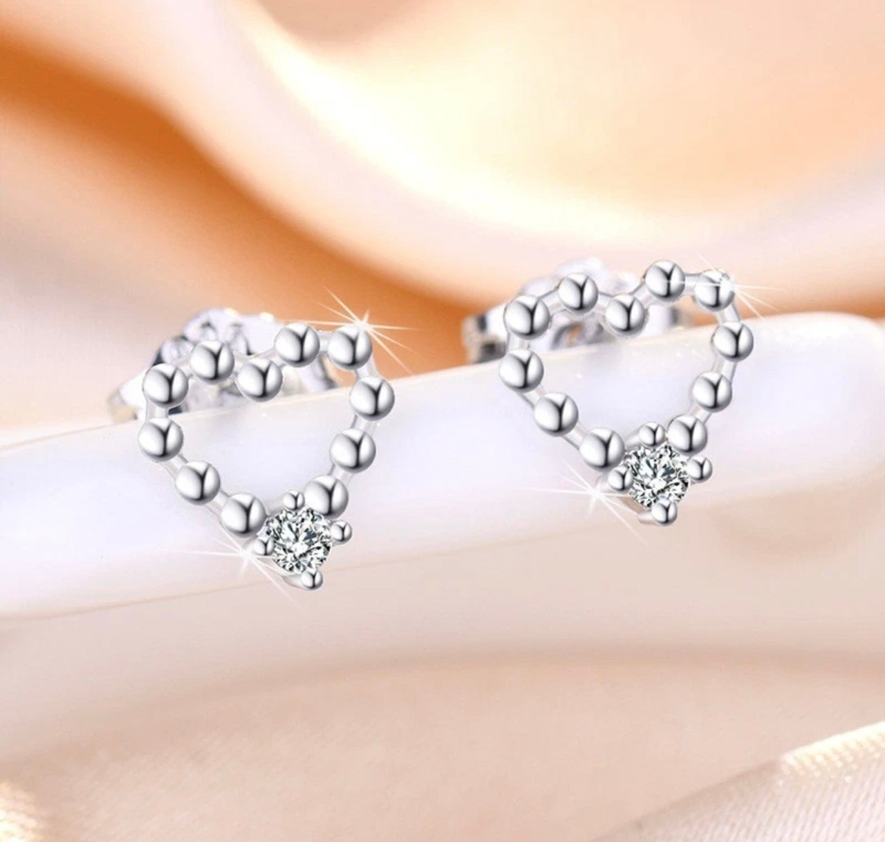 Open Love Heart Studs