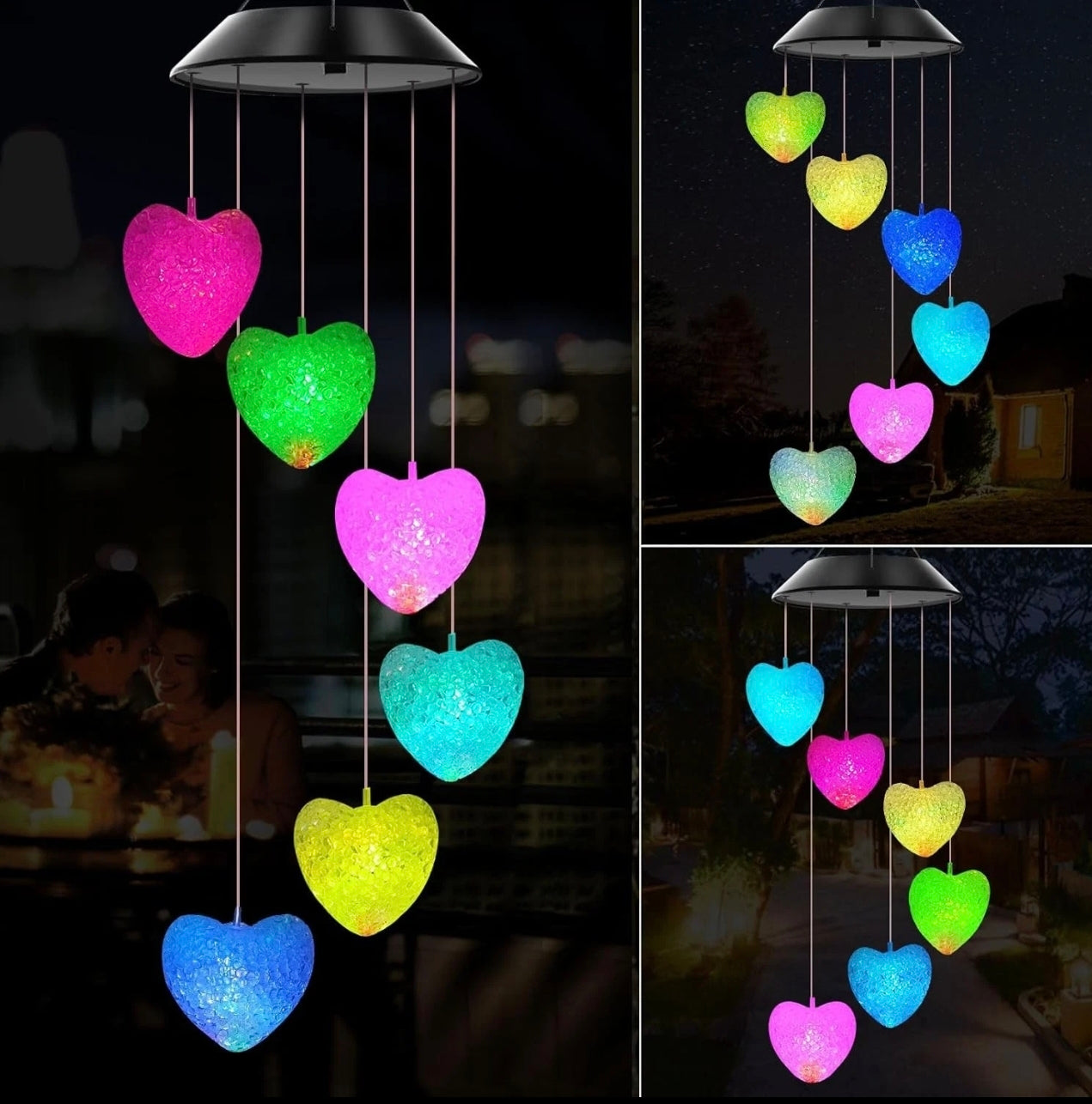 Solar Powered LED Wind Chimes