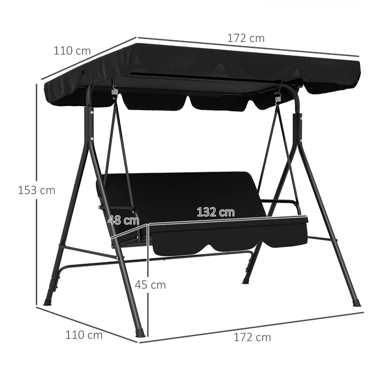 3 Seater Garden Swing Seat