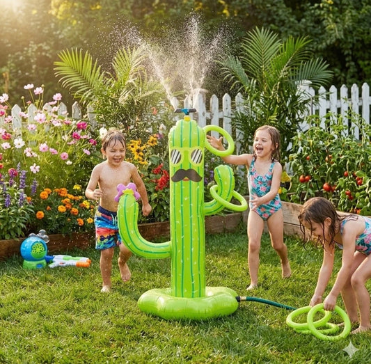 4ft Inflatable Cactus Water Sprinkler