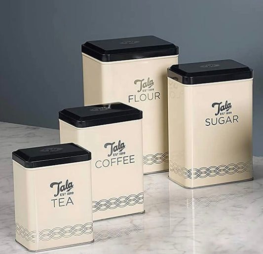 4pc Metal Storage Canisters