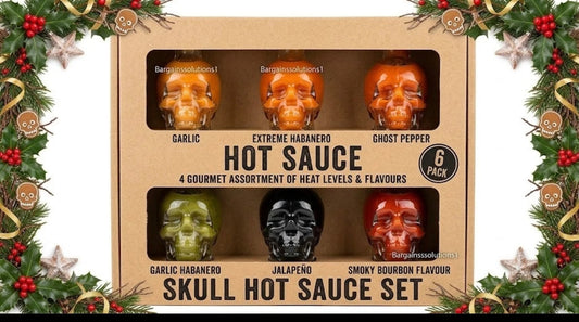6pk Skull Hot Sauce Set
