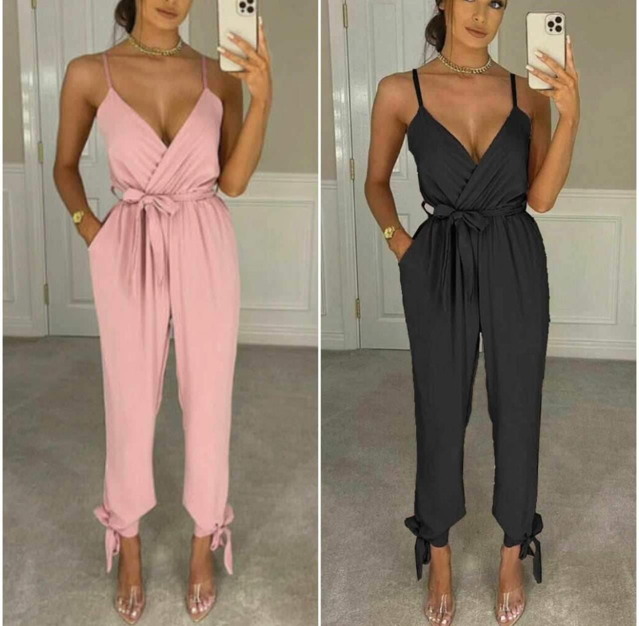 Wrap Ankle Harem Summer Jumpsuit