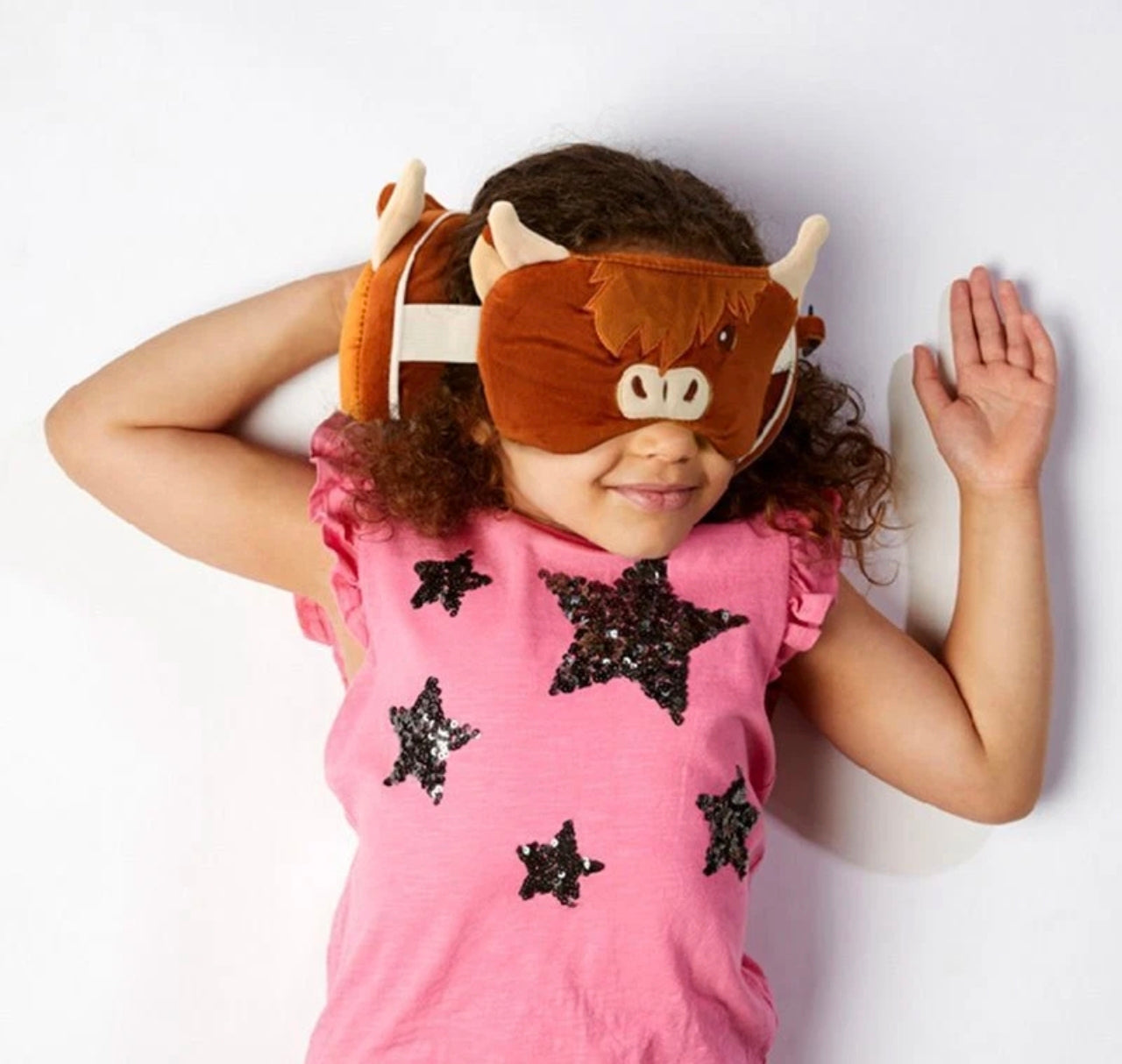 2-in-1 Novelty Travel Pillow / Eye Mask Highland Cow