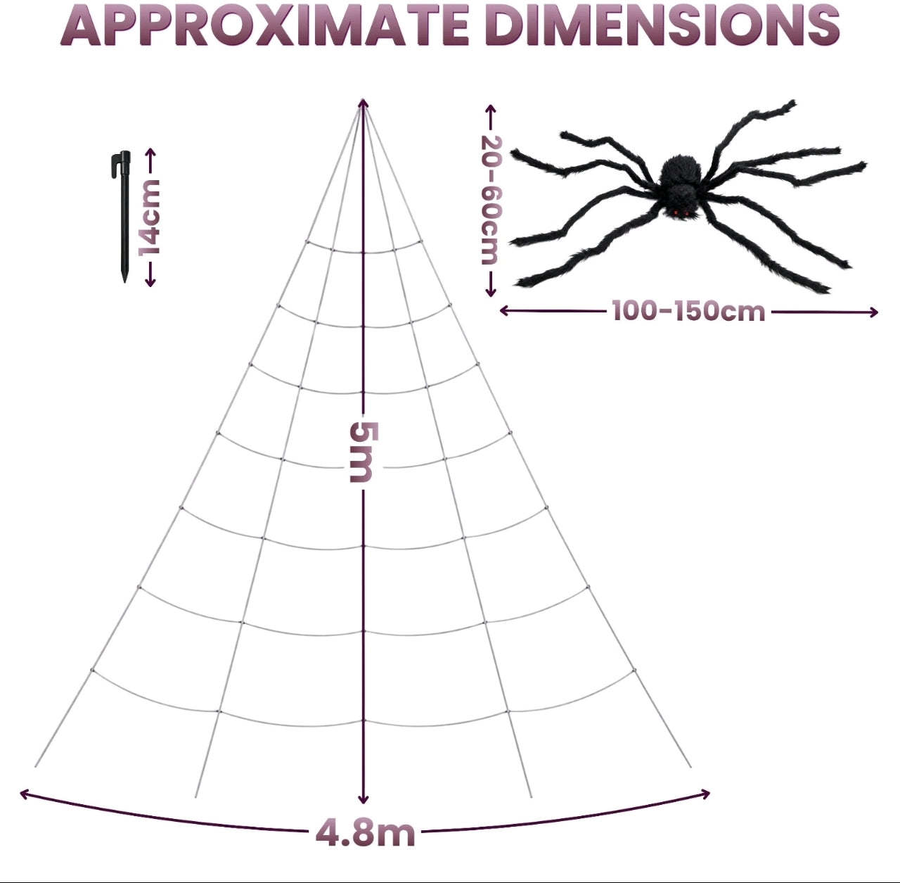 Giant Spider Web & Fuzzy Spider