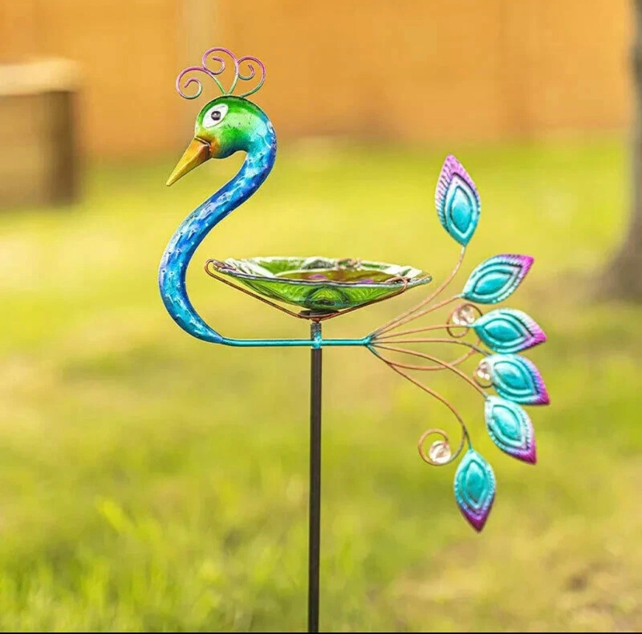 Peacock Bird Feeder / Bath
