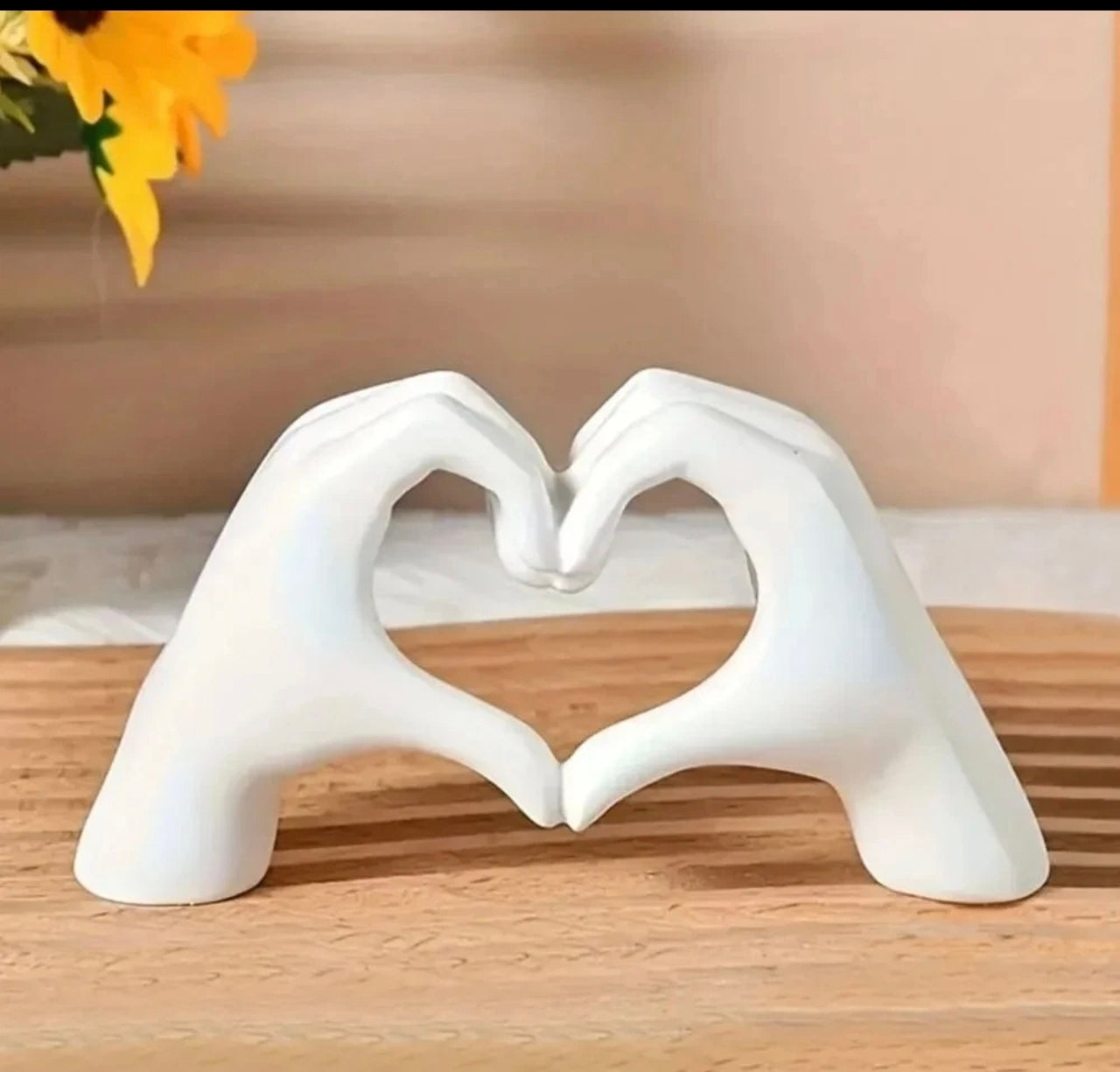 Resin Heart Hands Ornament