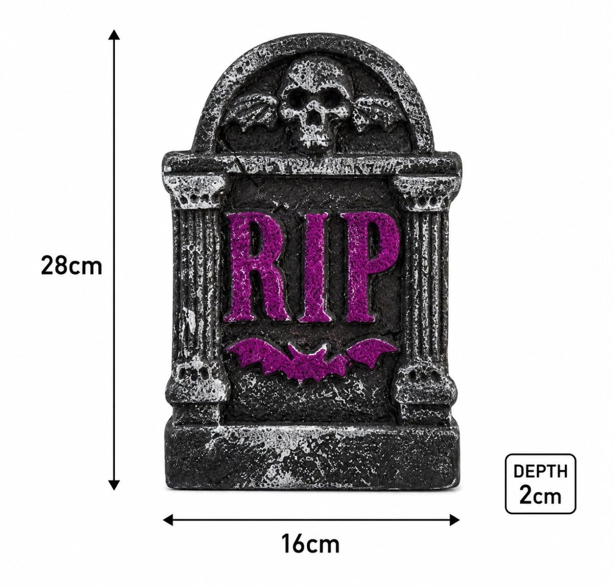 3pk Halloween Gravestone Props