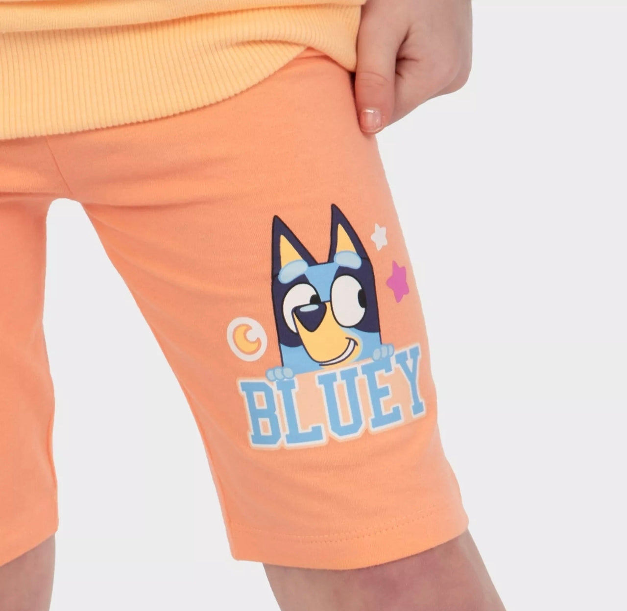 Girls Blue Dog Sweatshirt & Shorts Set