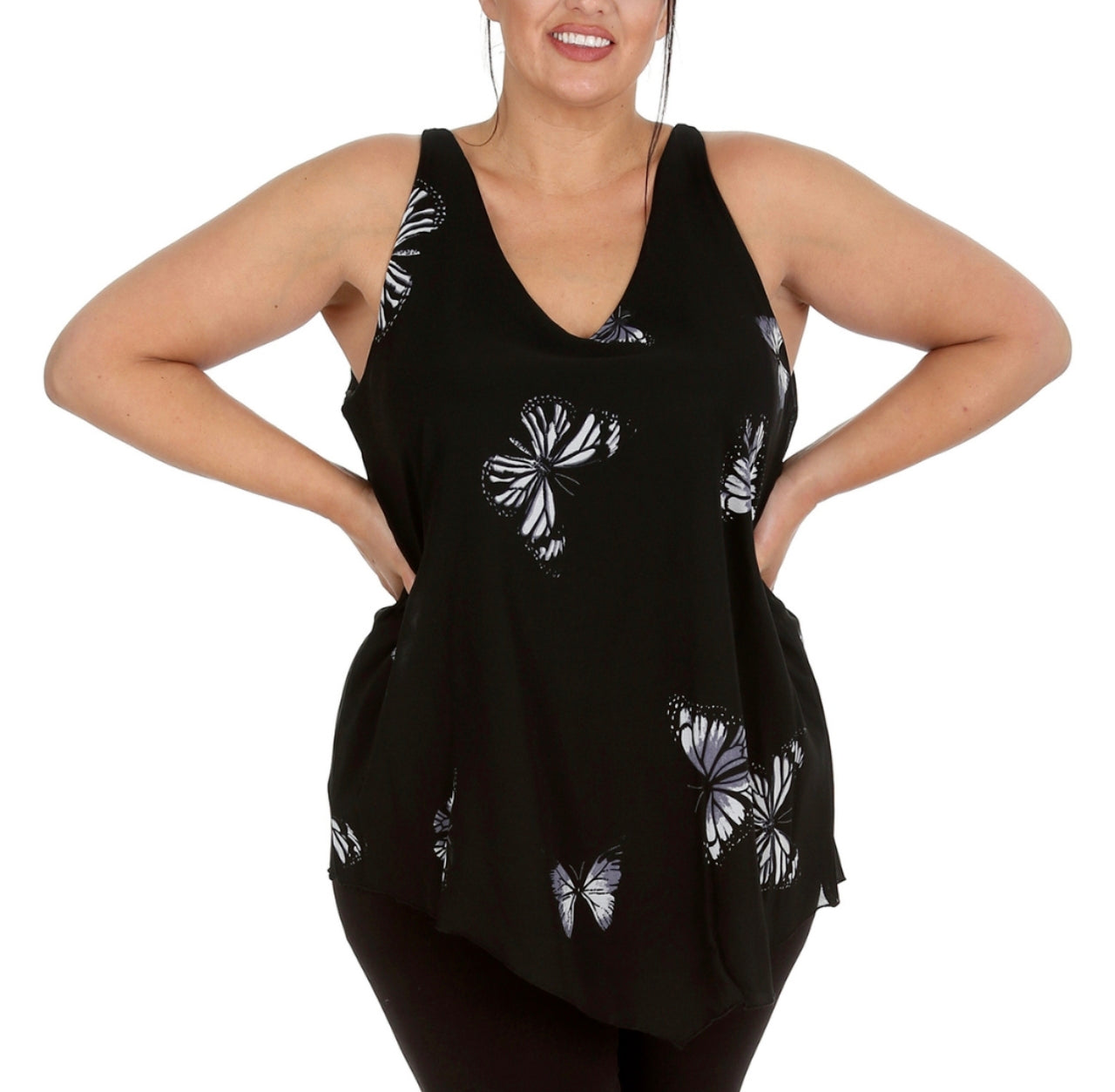 Ladies Chiffon Dip Hem Camisole