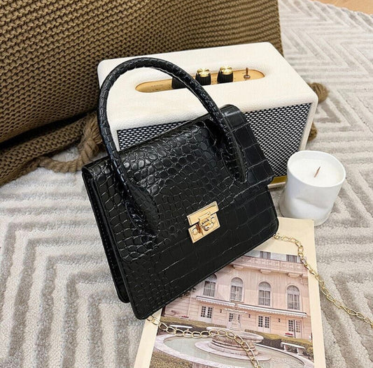 Ladies Alligator Print Handbag