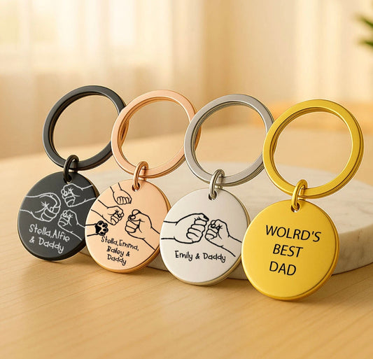 Personalised Fist Bump Keyring