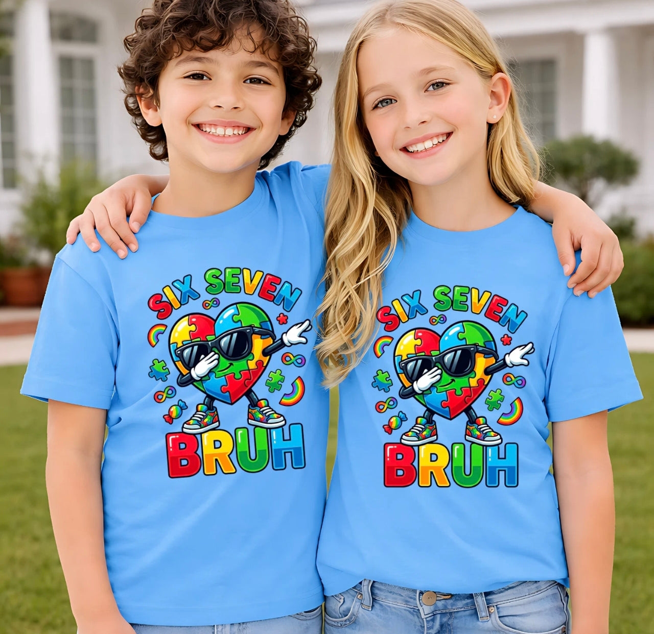 6 7 Bruh Autism Awareness T-shirt