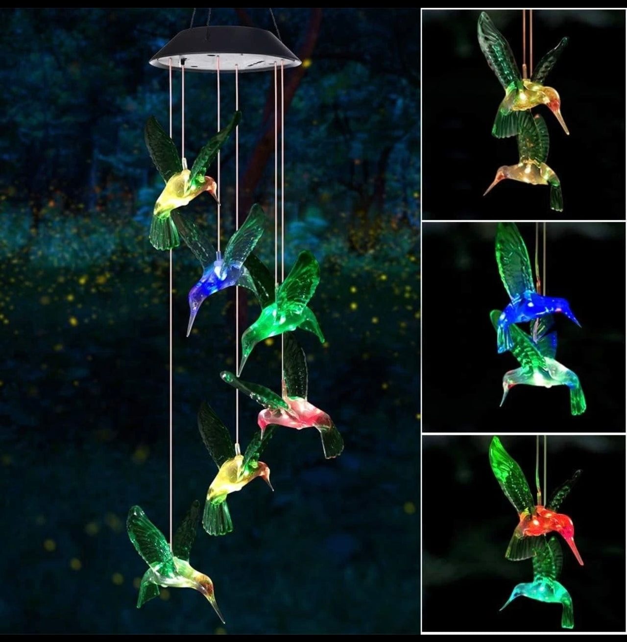 Solar Powered LED Wind Chimes